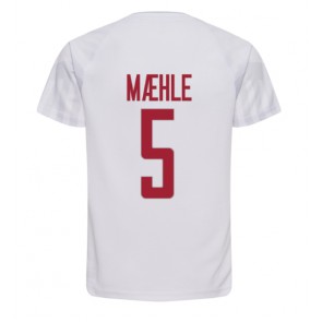 Maillot de foot Danemark Joakim Maehle #5 Extérieur Monde 2022 Manches Courte